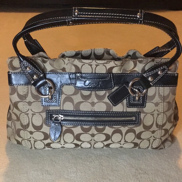 Coach Brown Signature Bag - Picture 1 of 8
